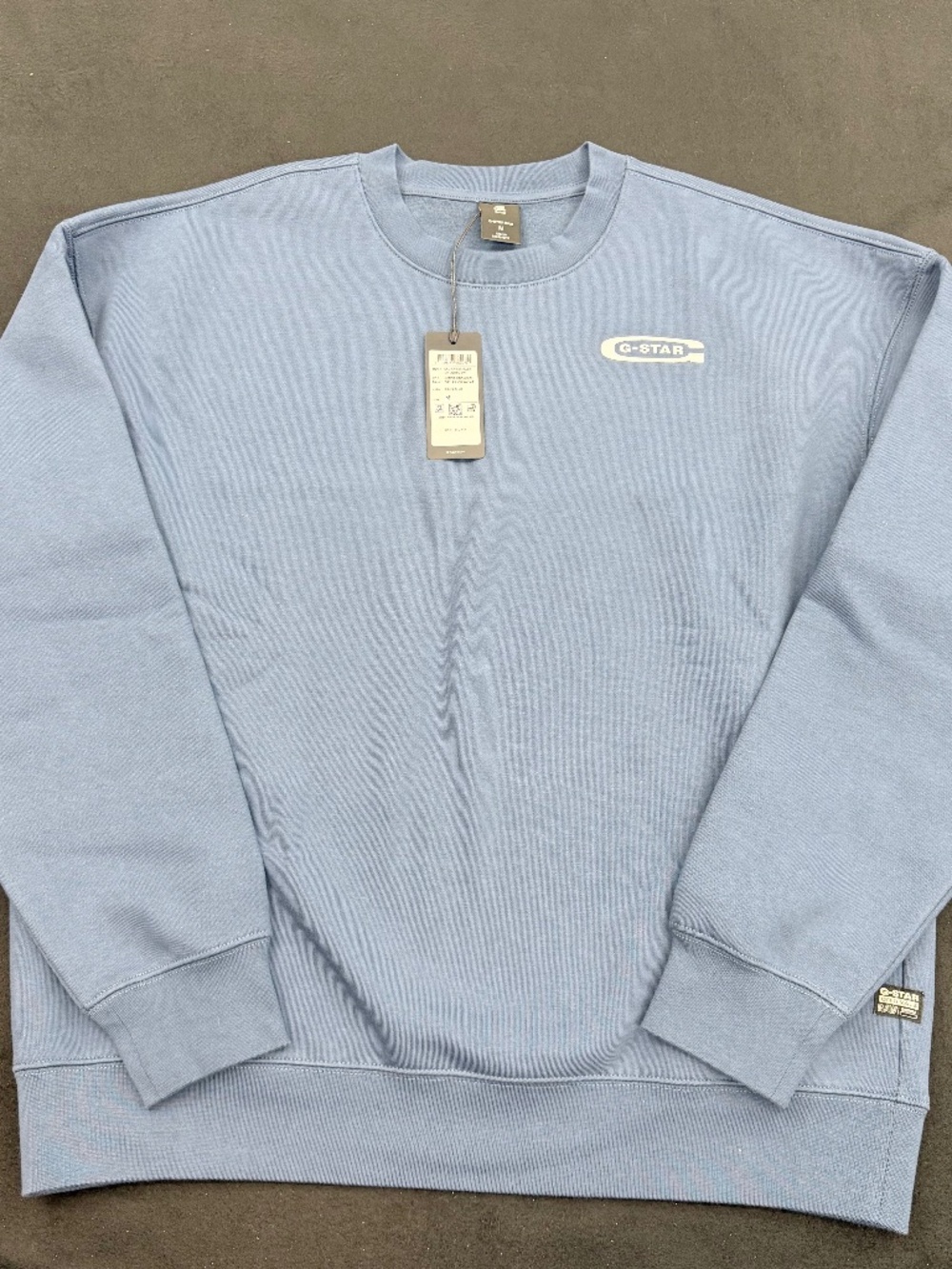 G-Star Old School Back Graphic Sweater in Blue size: M